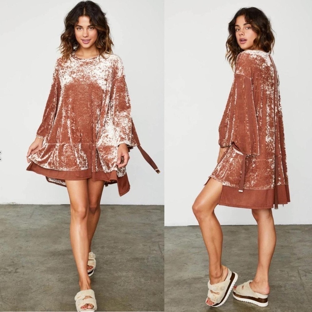 We Are HAH PHAHt City Mini Dress in Rose Gold size Small